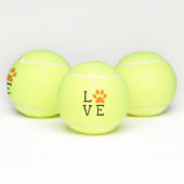Oranje LOVE Pw Print Tennis en Dierenvriend Tennisballen (Multi)