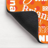 Oranje Lover Polka met persoonlijke titel Muismat (Hoek)