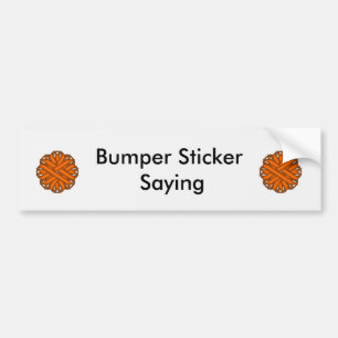 Oranje lozentribbon door Kenneth Yoncich Bumpersticker