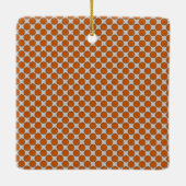 Oranje lozentribbon door Kenneth Yoncich Keramisch Ornament (Achterkant)