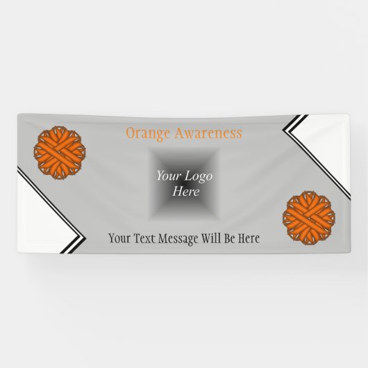 Oranje lozentribbon door Kenneth Yoncich Spandoek (Horizontaal)