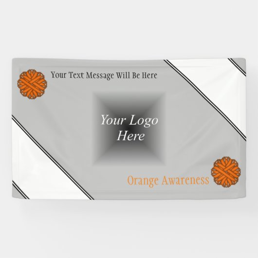 Oranje lozentribbon door Kenneth Yoncich Spandoek (Horizontaal)