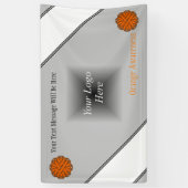 Oranje lozentribbon door Kenneth Yoncich Spandoek (Verticaal)