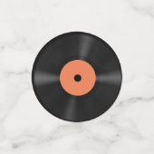 Oranje LP Vinyl Record Gepersonaliseerde Confetti (Kleine voorkant)