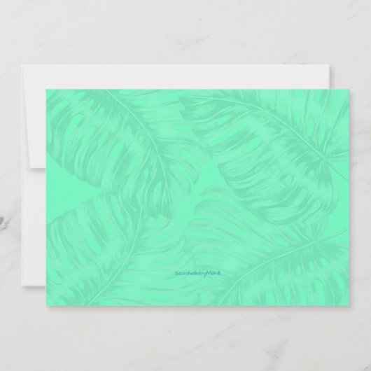 Oranje Luau Verjaardag Custom Party Uitnodigingen (Achterkant)