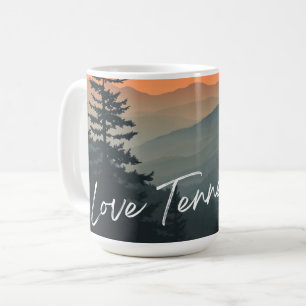 Oranje lucht in de Smoky Mountains Koffiemok