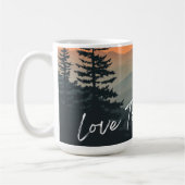 Oranje lucht in de Smoky Mountains Koffiemok (Links)