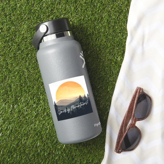 Oranje lucht in de Smoky Mountains Sticker (HydroFlask Insitu)