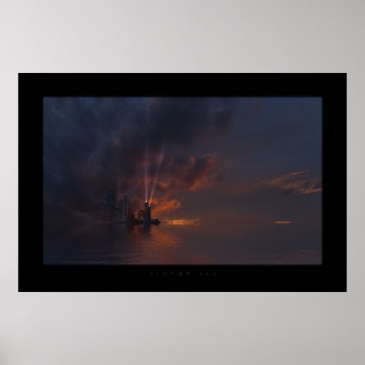 oranje lucht poster (Voorkant)