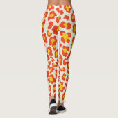 Oranje luipaard afdrukken leggings (Achterkant)