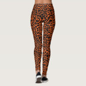 Oranje luipaard leggings (Achterkant)