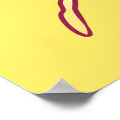 Oranje Luna Moth Art – Kleurrijk Insect Poster (Hoek)