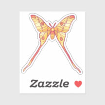 Oranje Luna Moth Art – Kleurrijke Insectenkunst