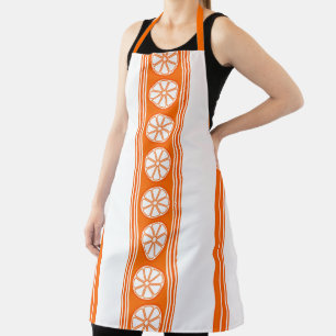 Oranje Luxe Jacquard Strepen Schort