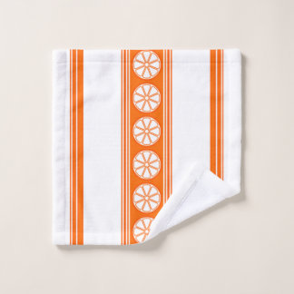 Oranje Luxe Jacquard Strepen Washandje