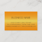 Oranje Luxe Roestvrij staal Monogram Visitekaartje (Achterkant)