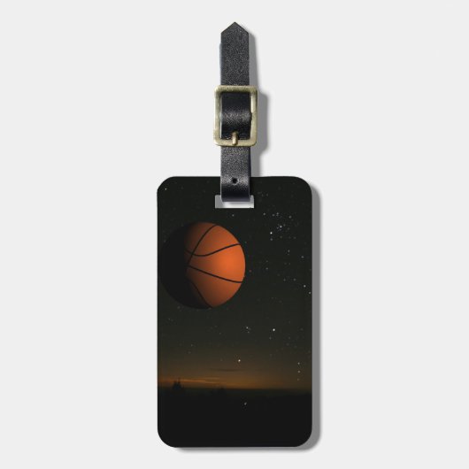Oranje maan bagagelabel (Voorkant verticaal)