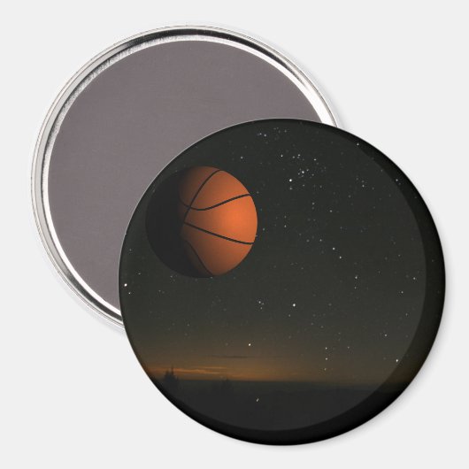 Oranje maan magneet (Voorkant / Achterkant)