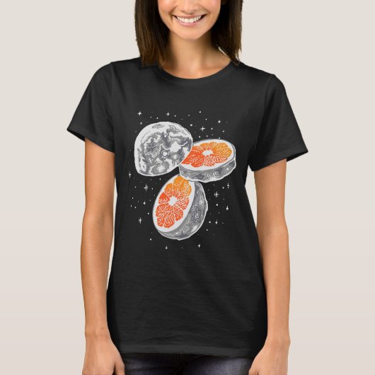 Oranje maan t-shirt (Voorkant)