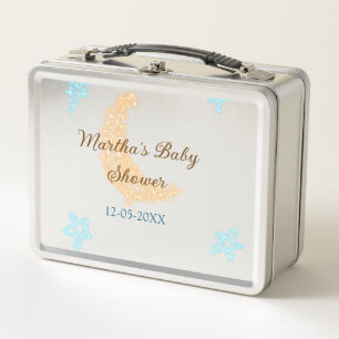 Oranje maanblauwe sterren glitter baby shower spra