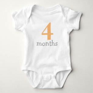 Oranje Maandelijkse Baby Romper