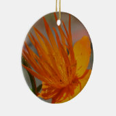 Oranje Macro Flower Ornament (Rechts)