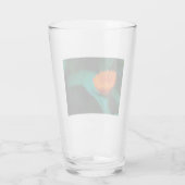 Oranje madeliefbloem glas (Achterkant)