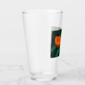 Oranje madeliefbloem glas (Rechts)