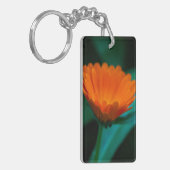 Oranje madeliefbloem sleutelhanger (Voorkant Links)