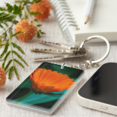 Oranje madeliefbloem sleutelhanger (Voorkant Rechts)