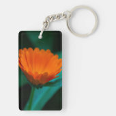 Oranje madeliefbloem sleutelhanger (achterkant)