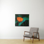 Oranje madeliefbloem wandkleed (In Situ (horizontaal))