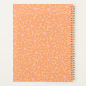 Oranje madeliefjes Floral Gepersonaliseerde Monogr Planner (Achterkant)