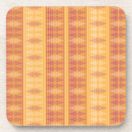 Oranje & Magenta Geometrisch Op Art Patroon — Herh Bier Onderzetter