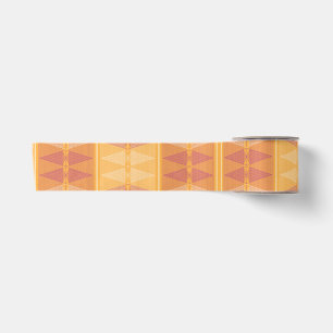 Oranje & Magenta Geometrisch Op Art Patroon — Herh Satijnen Lint