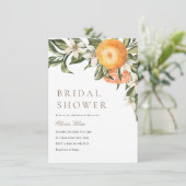 Oranje Main Squeeze Vrijgezellenfeest Kaart (Staand voorkant)