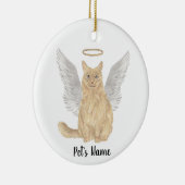 Oranje Maine Coon Herdenkingsmonument Keramisch Ornament (Rechts)