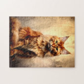 Oranje Maine Coon Legpuzzel (Horizontaal)