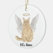 Oranje Maine Coon Sympathie Memorial Keramisch Ornament (Links)