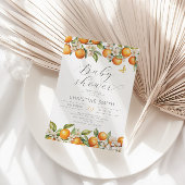 Oranje mama's belangrijkste squeeze Baby shower ui Kaart