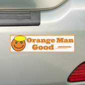 Oranje Man GOED Bumpersticker (Op auto)