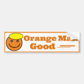 ORANJE MAN GOOD BUMPERSTICKER (Voorkant)