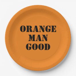 Oranje Man Good President Donald Trump 45th Papieren Bordje
