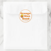 ORANJE MAN GOOD RONDE STICKER (Tas)
