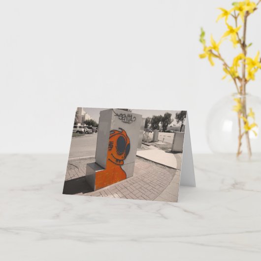 Oranje man kaart (Gele Bloem)