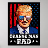 oranje man rad , pro trump poster (Voorkant)