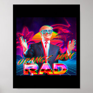Oranje Man Rad Trump 2024 Presidentiële Campagne S Poster