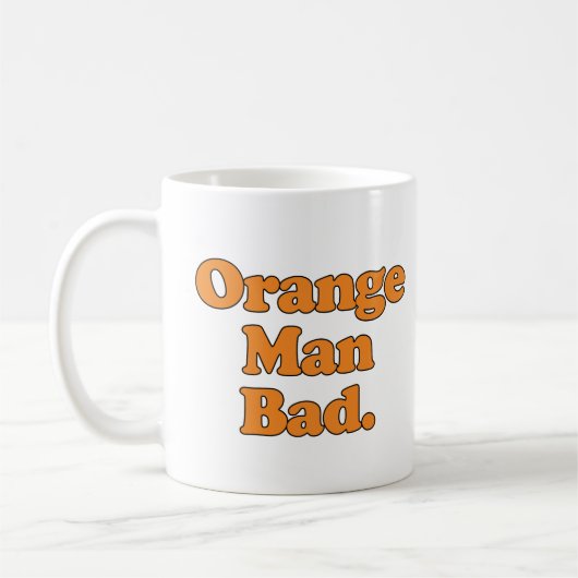 Oranje Man Slecht Koffiemok (Links)