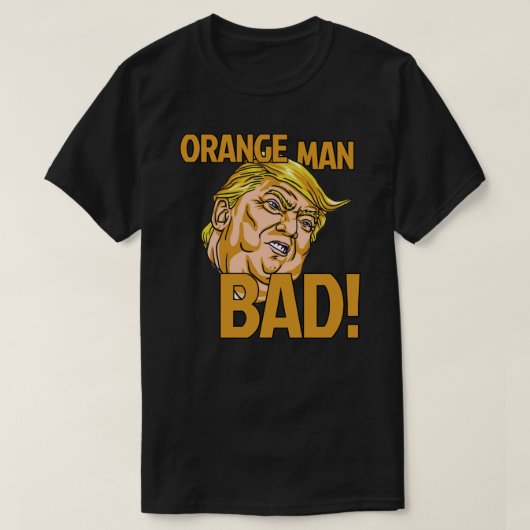 Oranje Man slecht! Sticker T-shirt (Design voorkant)
