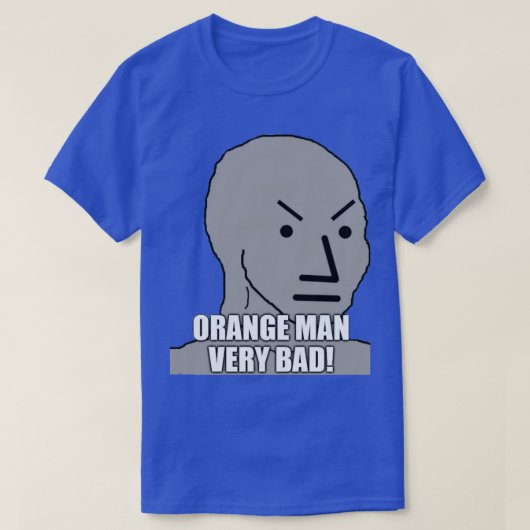 Oranje man slecht t-shirt (Design voorkant)
